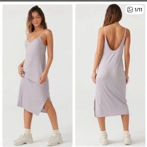 Joah Brown BLACK relaxed fit side slit dress